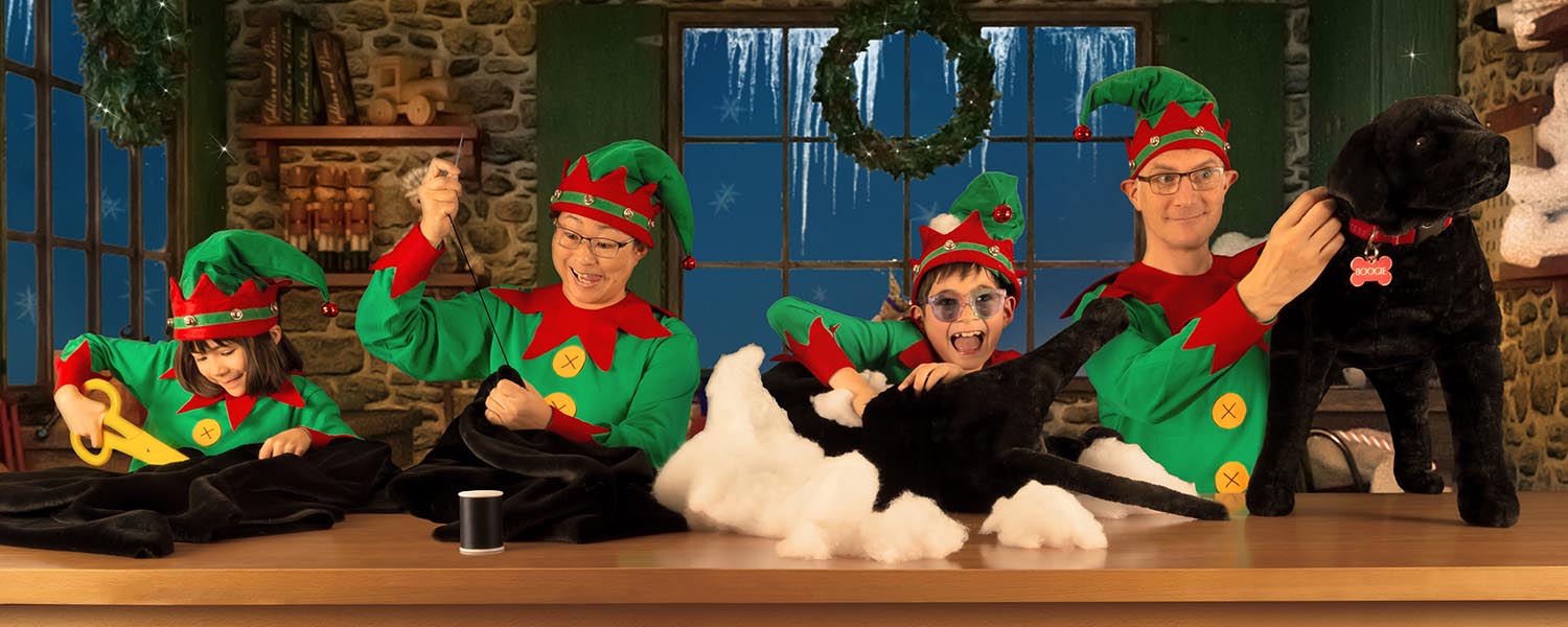 Xmas Card 2020    Elves building Boogie